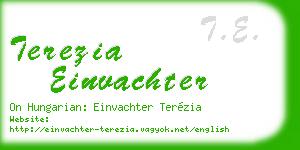 terezia einvachter business card