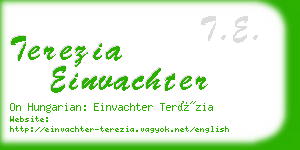 terezia einvachter business card